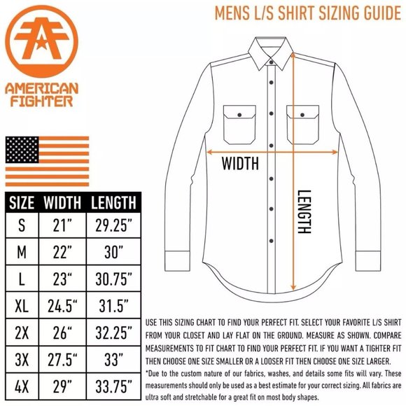 AMERICAN FIGHTER Men's Button Down Shirt INDICATION - Picture 6 of 6